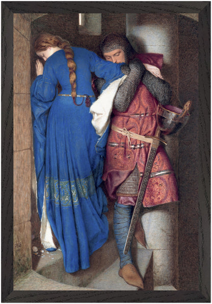 Hellelil und Hildebrand, das Treffen auf der Turmtreppe des irischen Künstlers Frederic William Burton, Kunstdruck