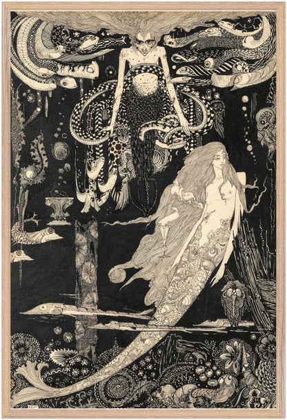 Die kleine Seejungfrau vom irischen Künstler Harry Clarke Kunstdruck