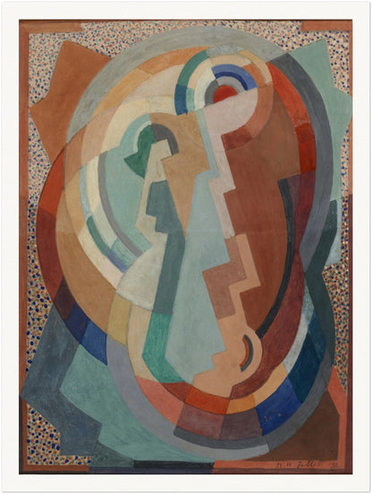 Abstrakter Kunstdruck „Die Jungfrau und das Kind“ der irischen Künstlerin Mainie Jellett