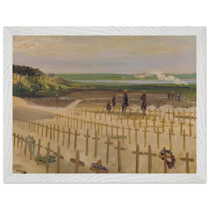 The Cemetery Etaples Irish master art print in white gallery frame 30x40 cm Collector’s Edition