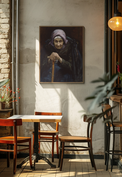 Kunstdruck „Die Mutter des Fischers“ der irischen Künstlerin Helen Mabel Trevor