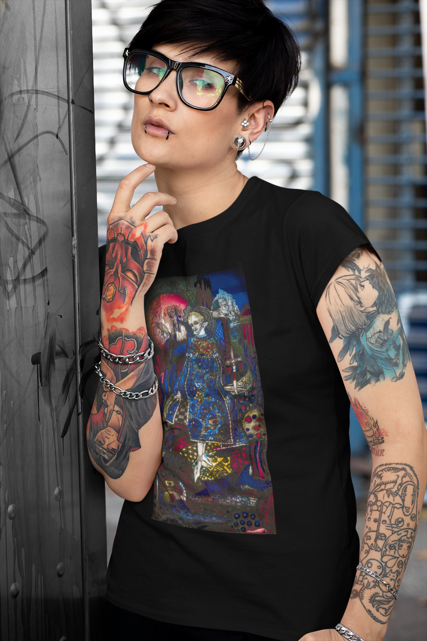 Das Lied des verrückten Prinzen von Harry Clarke (1917) T-Shirt - Unisex Vintage Schwarz