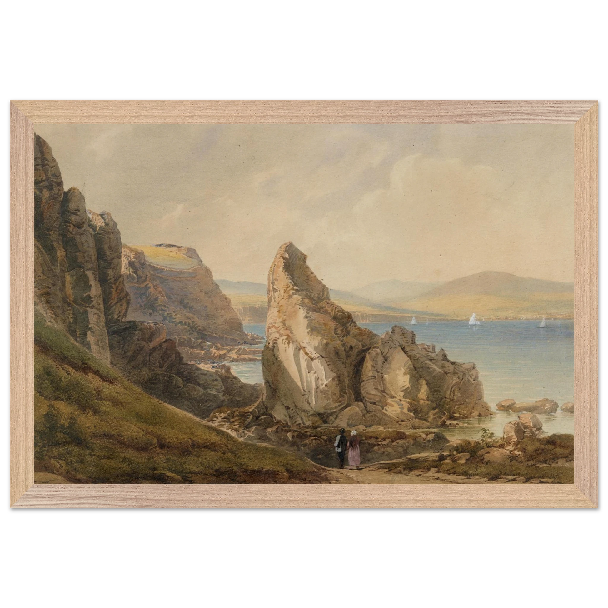 Wooden Framed reproduction of A Bay near Howth by Henry Newton from the National Gallery of Ireland