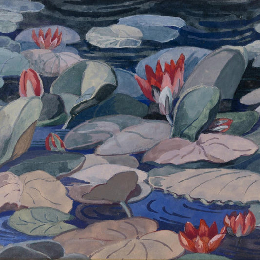 A Water-Lily Pond (1919) by Mainie Jellett, Irish modernist landscape Collector’s Edition art print