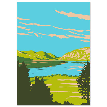 Gerahmter Druck des Glenveagh-Nationalparks 