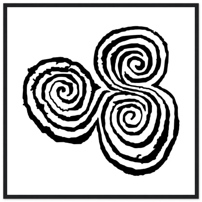 Newgrange Carving Triskelion Tri-Spirale Antikes Megalith-Symbol Gerahmter Wand-Kunstdruck