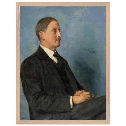Portrait of Richard Irvine Best by Sarah Cecilia Harrison, art print in a wood frame, 45x60 cm