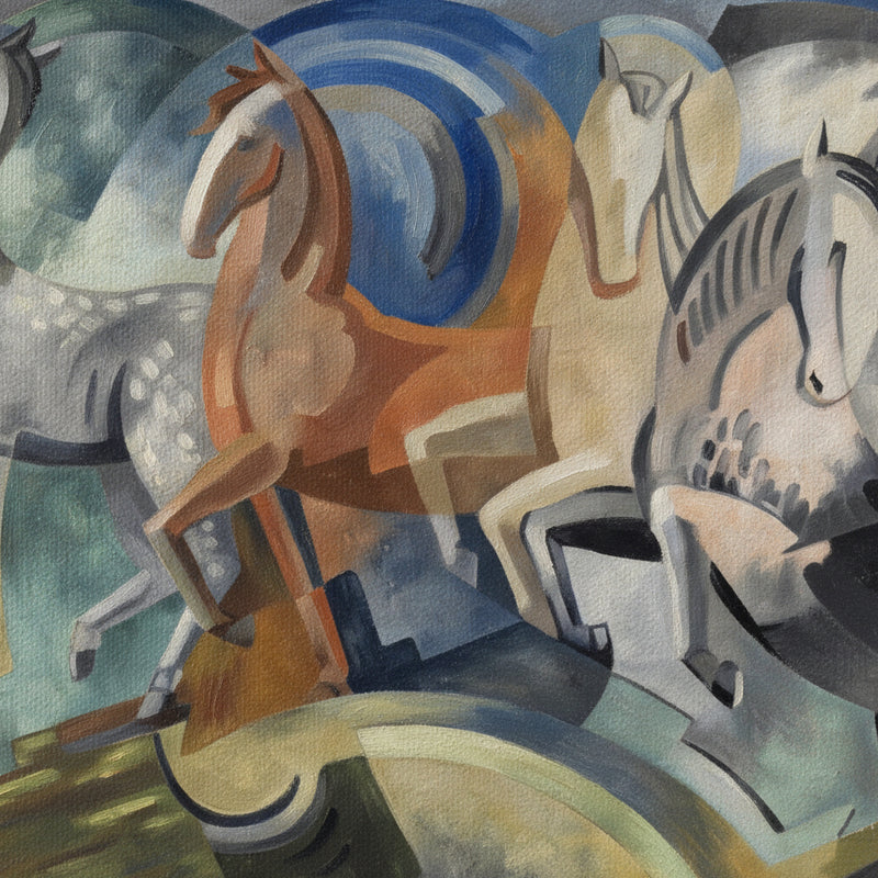 Achill Horses by Mainie Jellett - 60x90 cm canvas print