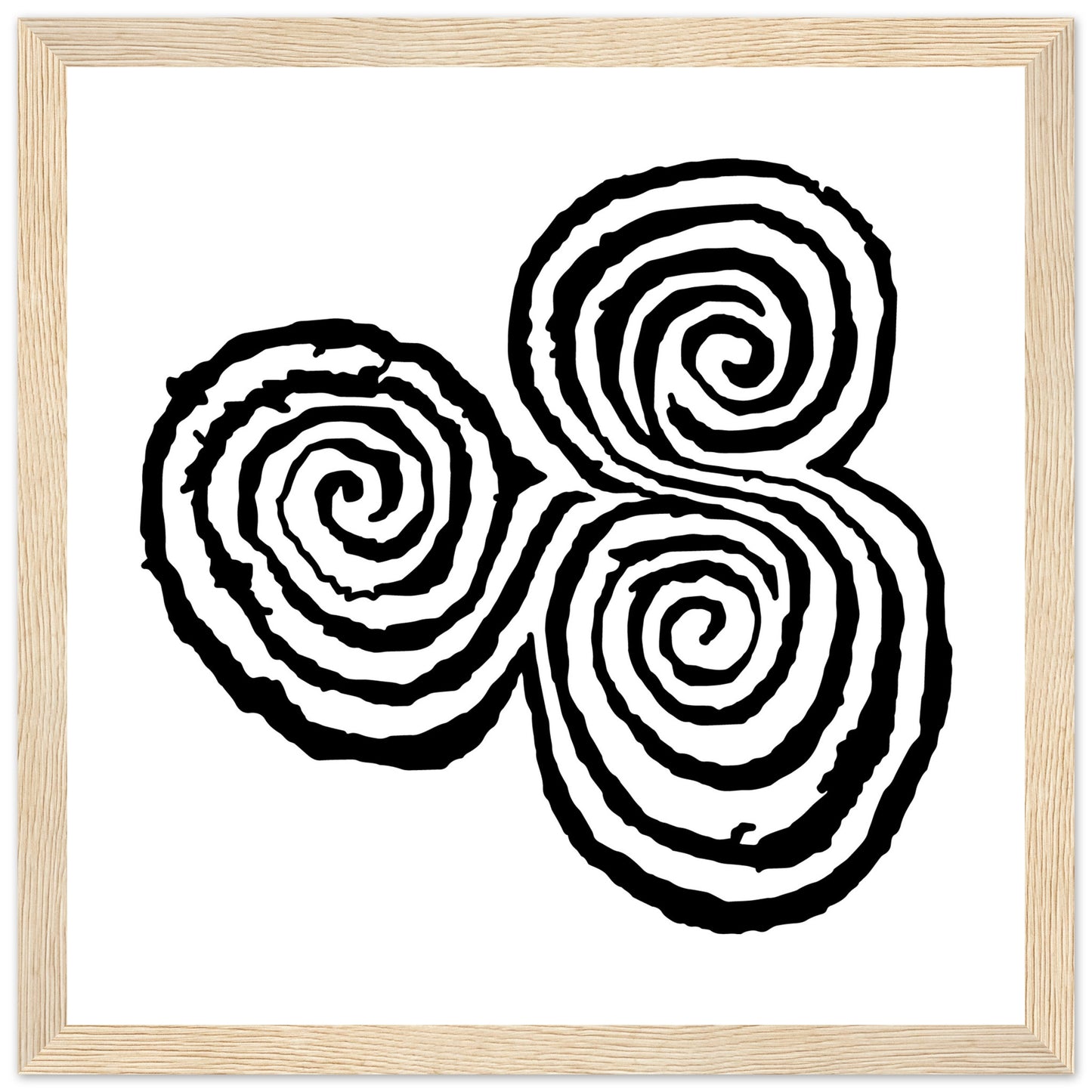 Newgrange Carving Triskelion Tri-Spirale Antikes Megalith-Symbol Gerahmter Wand-Kunstdruck