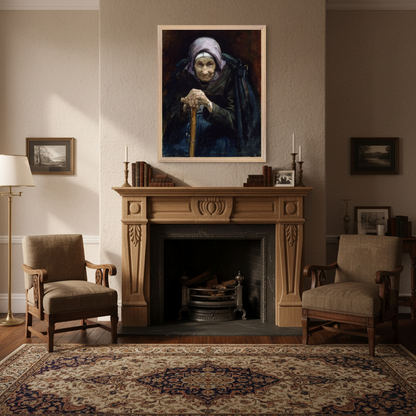 Kunstdruck „Die Mutter des Fischers“ der irischen Künstlerin Helen Mabel Trevor