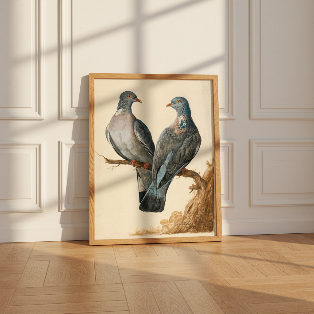 Two Wood Pigeons – Charles Collins