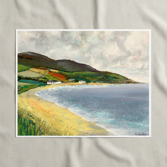 Cushendun Beach, County Antrim — Ó Maoláin Art Print — in a room setting