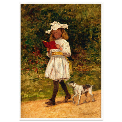 A Young Girl Reading by Aloysius O'Kelly Art Print (view 18)