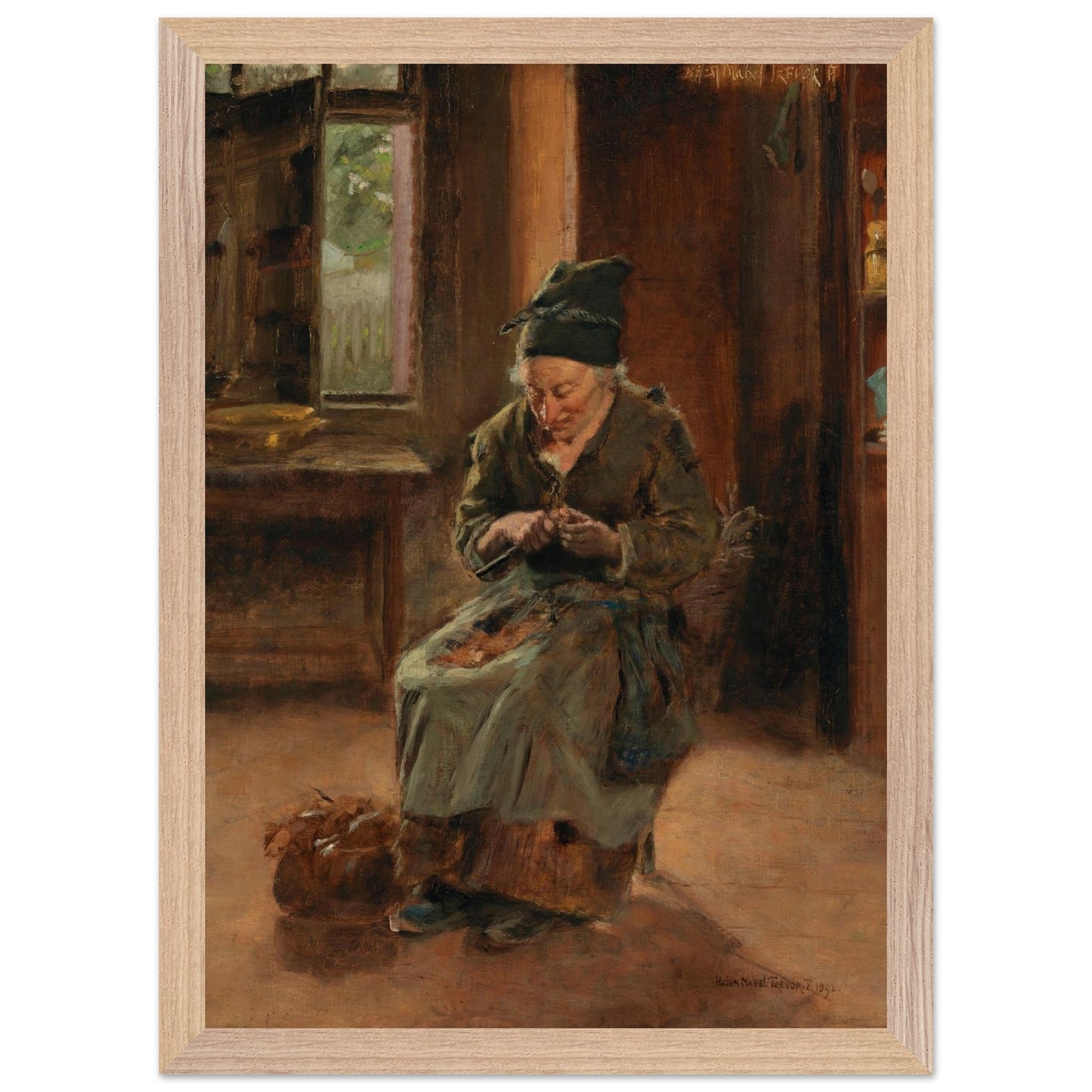 An Interior of a Breton Cottage by Irish Artist Helen Mabel Trevor – view 14 | Buy Irish Art