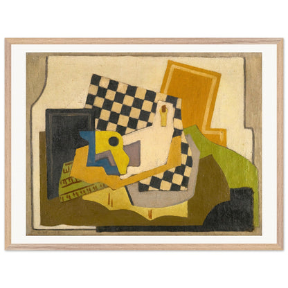 Composition (Chessboard) by Mainie Jellett - unframed print close-up showing paper texture