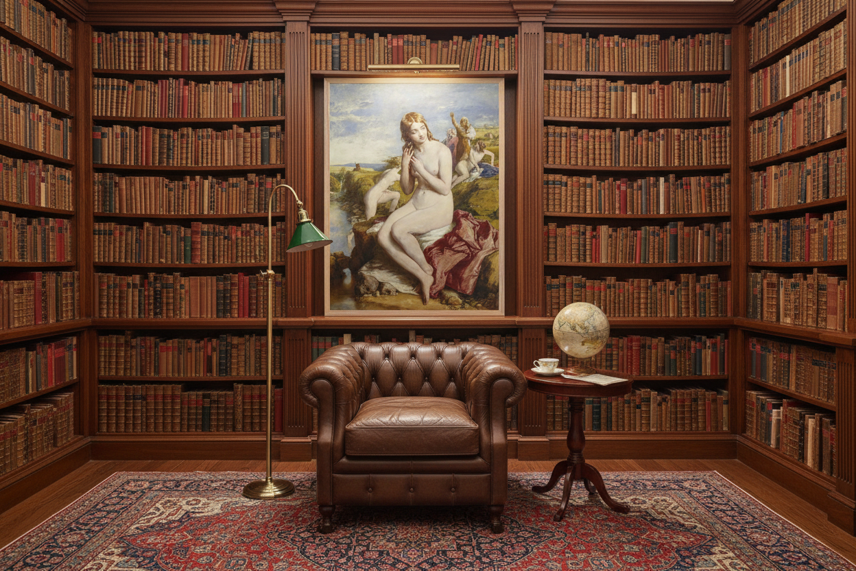 Impression d'art « Baigneurs surpris » par l'artiste irlandais William Mulready