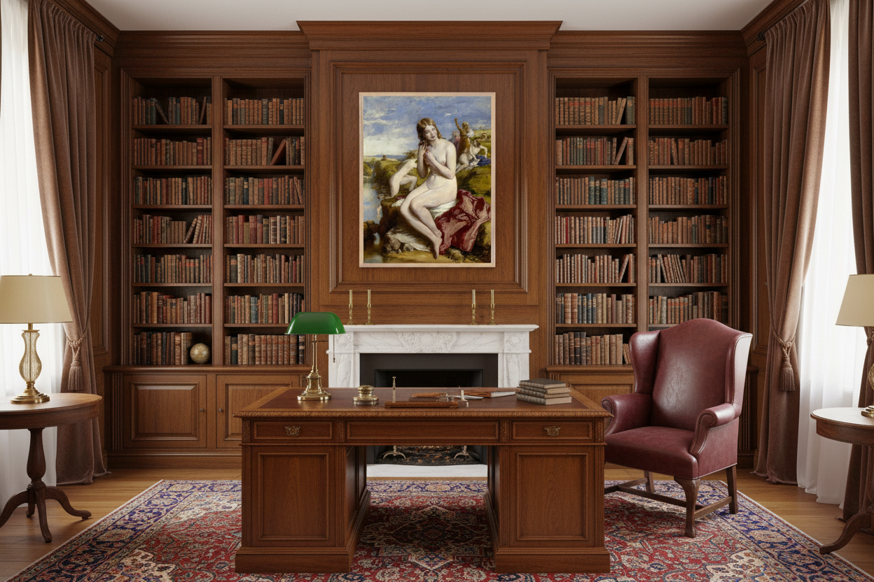 Impression d'art « Baigneurs surpris » par l'artiste irlandais William Mulready