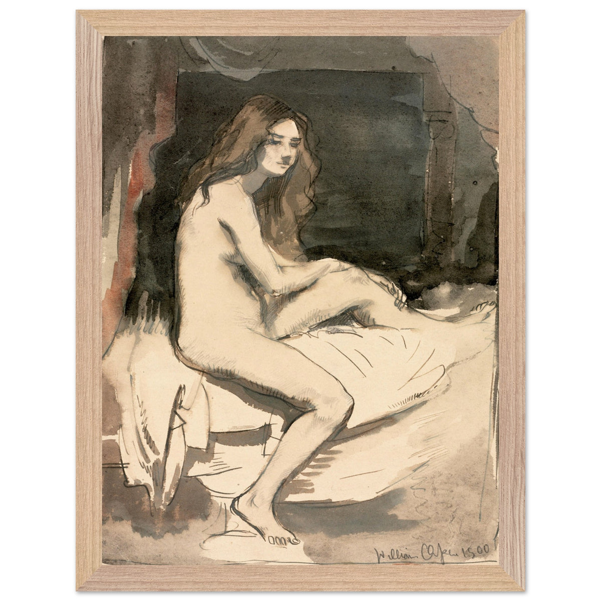 Seated Female Figure – William Orpen Art Print (view 11)