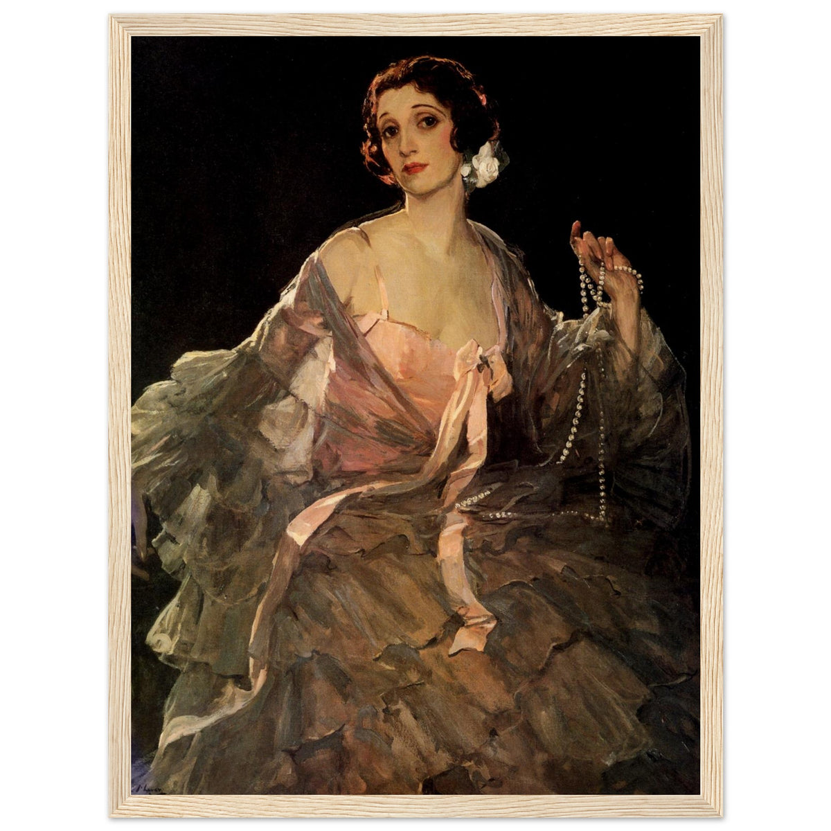 Hazel in Rose and Grey (c.1920) – Sir John Lavery (view 4)