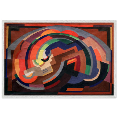 Composition (c.1935) by Mainie Jellett - 60x90 cm print in a white frame in a contemporary home