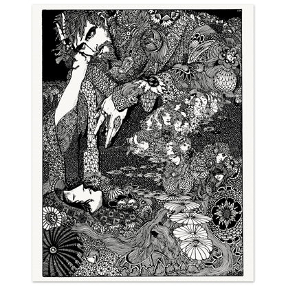 The Earth Grew Dark (1923) – Harry Clarke Gothic Art Print – room setting display | Buy Irish Art