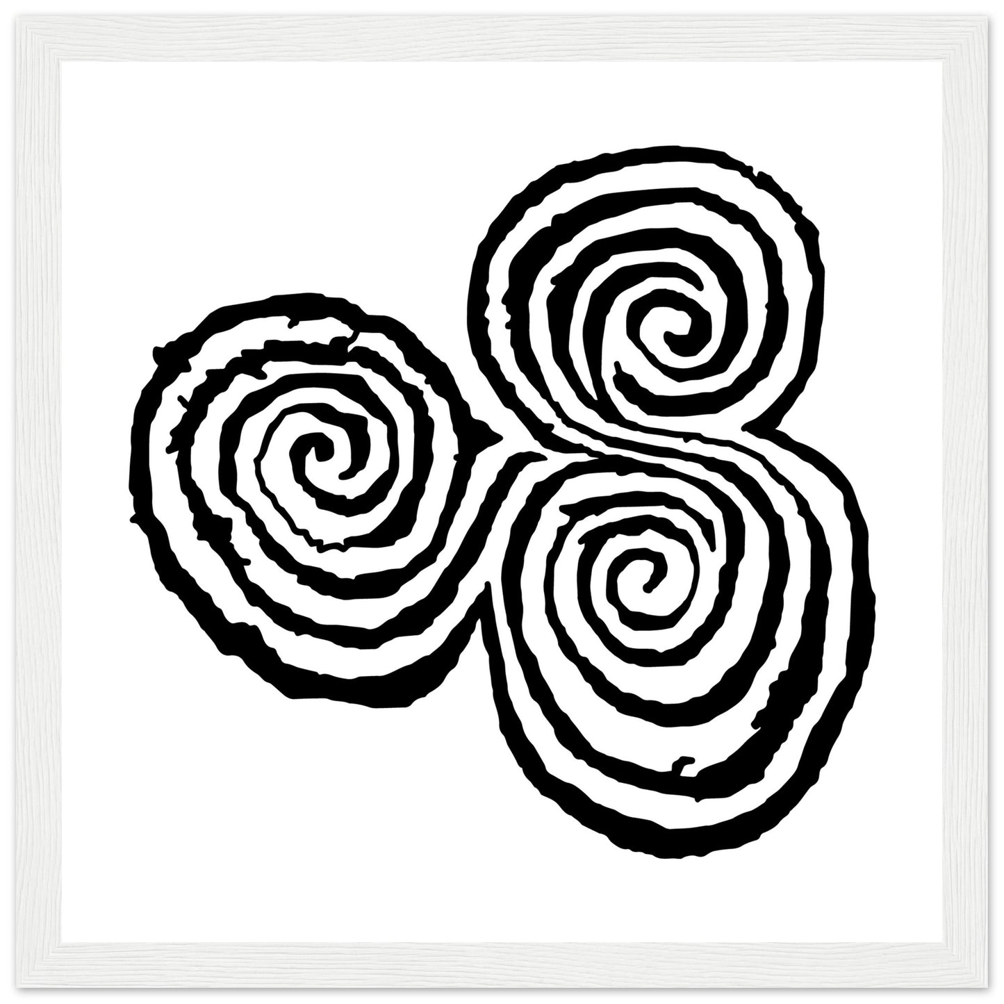 Newgrange Carving Triskelion Tri-Spirale Antikes Megalith-Symbol Gerahmter Wand-Kunstdruck