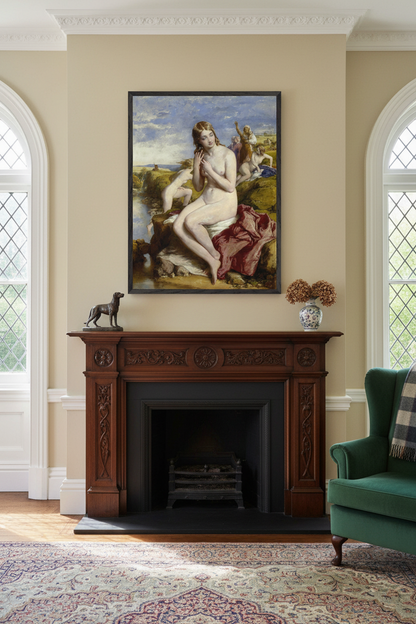 Impression d'art « Baigneurs surpris » par l'artiste irlandais William Mulready