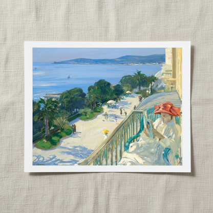 The Terrace, Cap d'Ail John Lavery art print in wood frame – 40x50 cm oak framed wall art