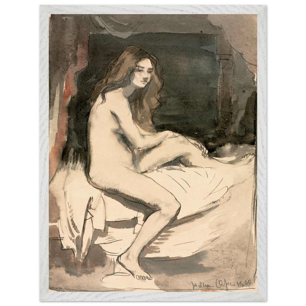 Seated Female Figure – William Orpen Art Print (view 10)