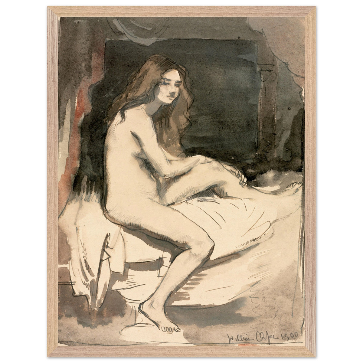 Seated Female Figure – William Orpen Art Print (view 14)