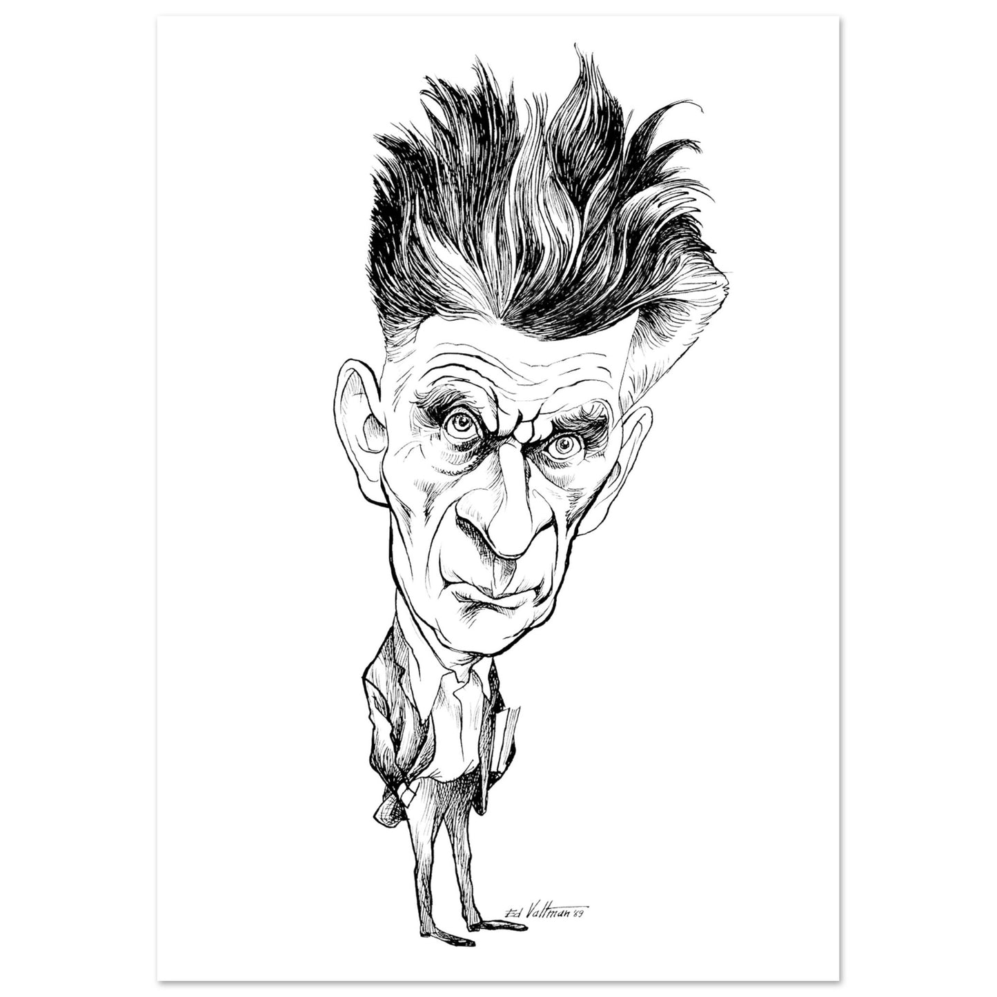 Samuel Beckett (1969) by Edmund Siegfried Valtman - Fine Art Print (view 6)