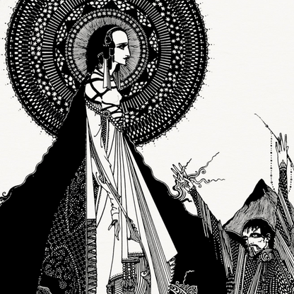Harry Clarke I Would Call Aloud 1923 illustration from Poe’s Tales of Mystery and Imagination gothic black and white art print