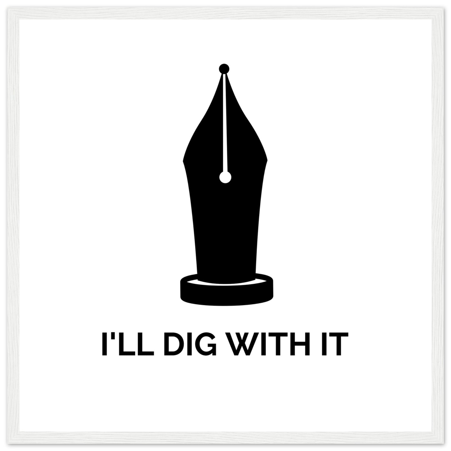 Framed wall art of Irish poet Seamus Heaney’s words, honoring ancestry with pen not spade.