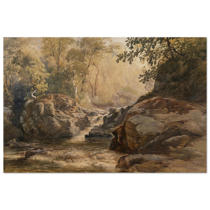 large unframed reproduction of A Glen by Irish Artist Henry Newton, National Gallery of Ireland