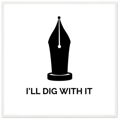 Literary quote print featuring Seamus Heaney, symbolizing writing as his tool of heritage