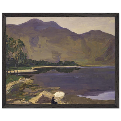 Loch Katrine by Sir John Lavery, framed art print in black wood frame