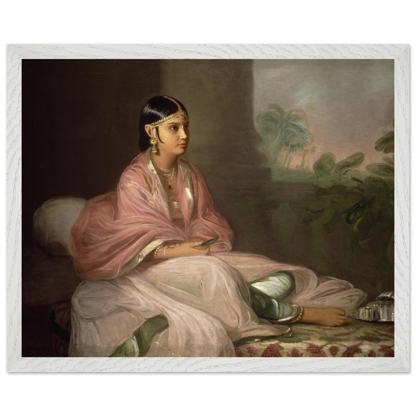 Premium framed archival print of Thomas Hickey’s 18th century portrait An Indian Lady, ready to hang