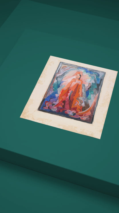 Ich habe die Weinpresse allein betreten von der irischen Künstlerin Mainie Jellett Kunstdruck