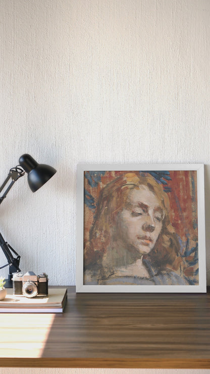 Porträt von Kathleen Behan von der irischen Künstlerin Sarah Henrietta Purser Kunstdruck