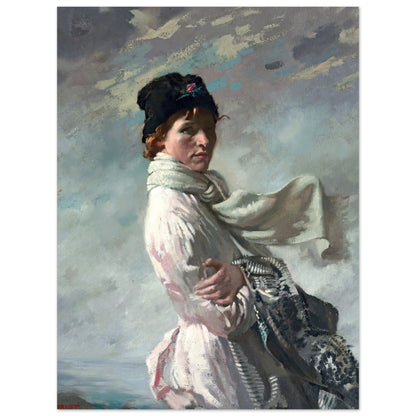Unframed fine art print of In Dublin Bay: Portrait of the Artist’s Wife by Sir William Orpen, Irish Impressionist masterpiece.