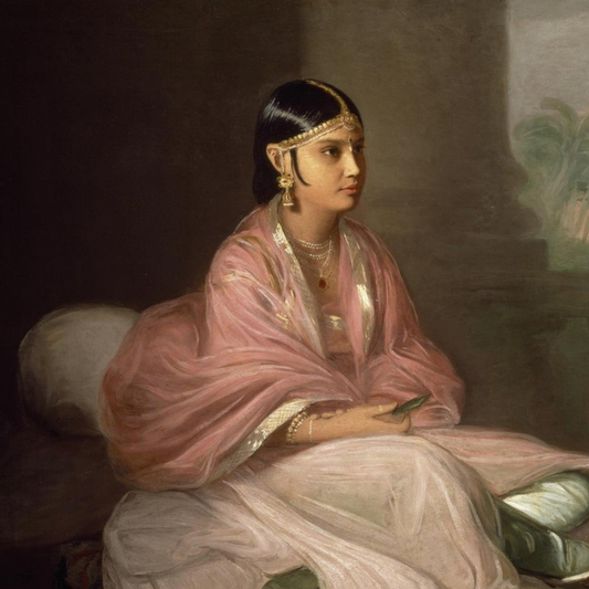 Une dame indienne par l'artiste irlandais Thomas Hickey, impression d'art de qualité musée