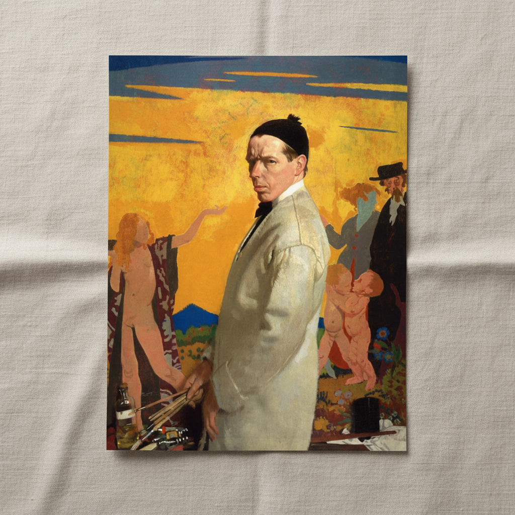 Unframed linen mockup