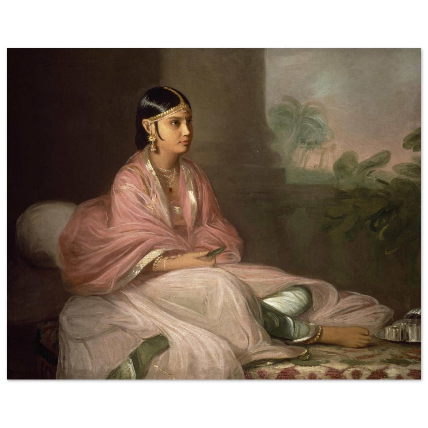 Archival unframed print of Thomas Hickey’s Indian Lady portrait, perfect for collectors of Irish art and colonial history