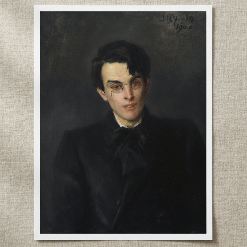 Portrait of W. B. Yeats unframed fine art print – archival Irish literary heritage print on matte paper
