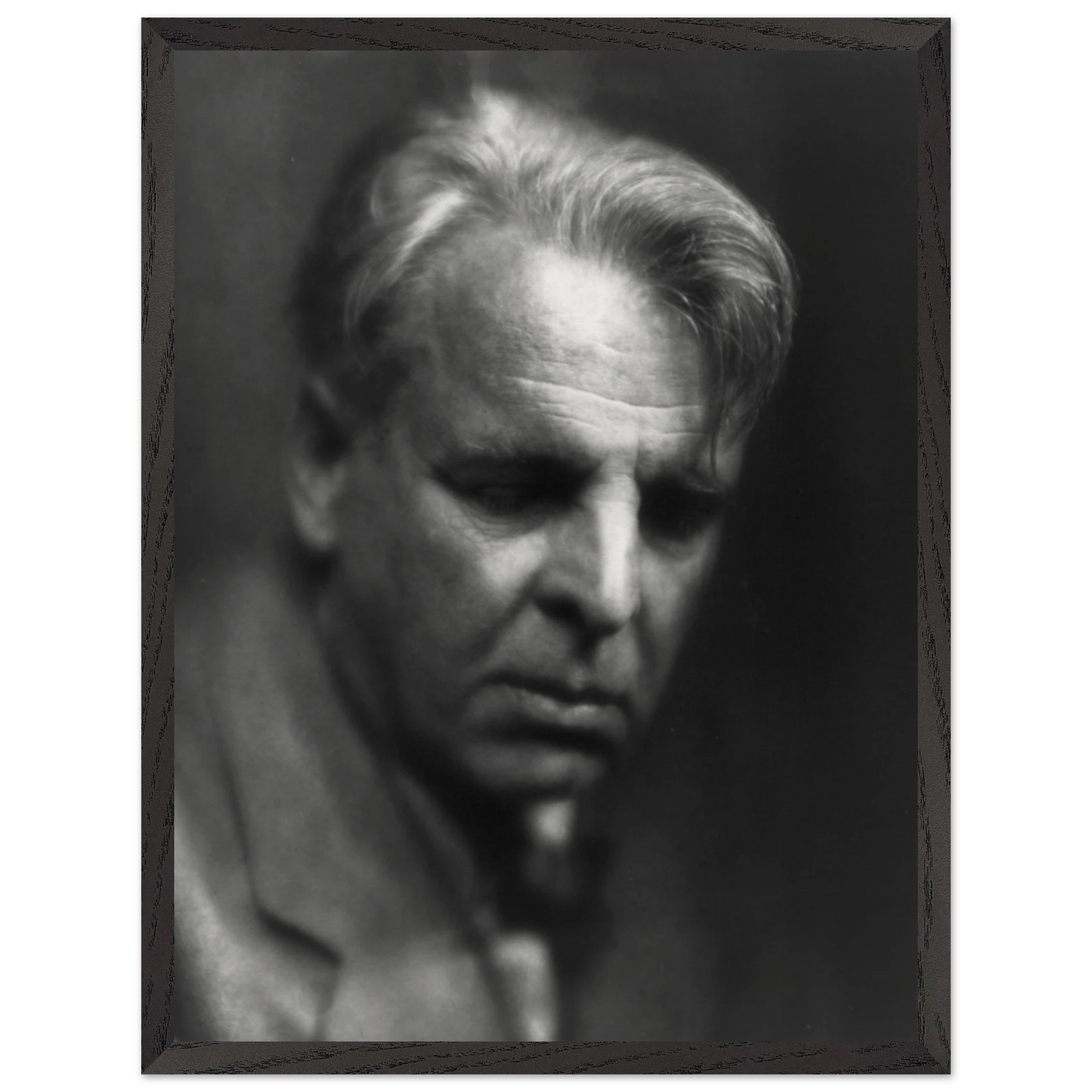 Framed reproduction print of William Butler Yeats, vintage 1933 portrait, ready-to-hang wall art