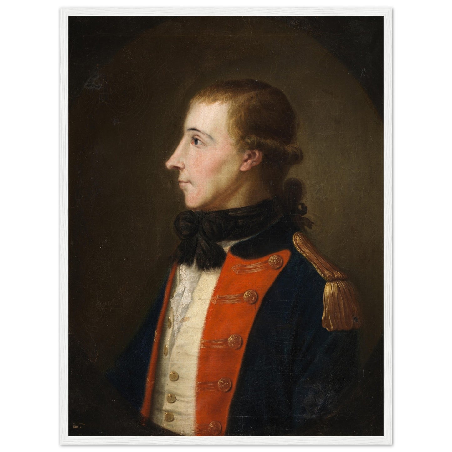 Wolfe Tone 45x60 cm Irish portrait framed in white frame