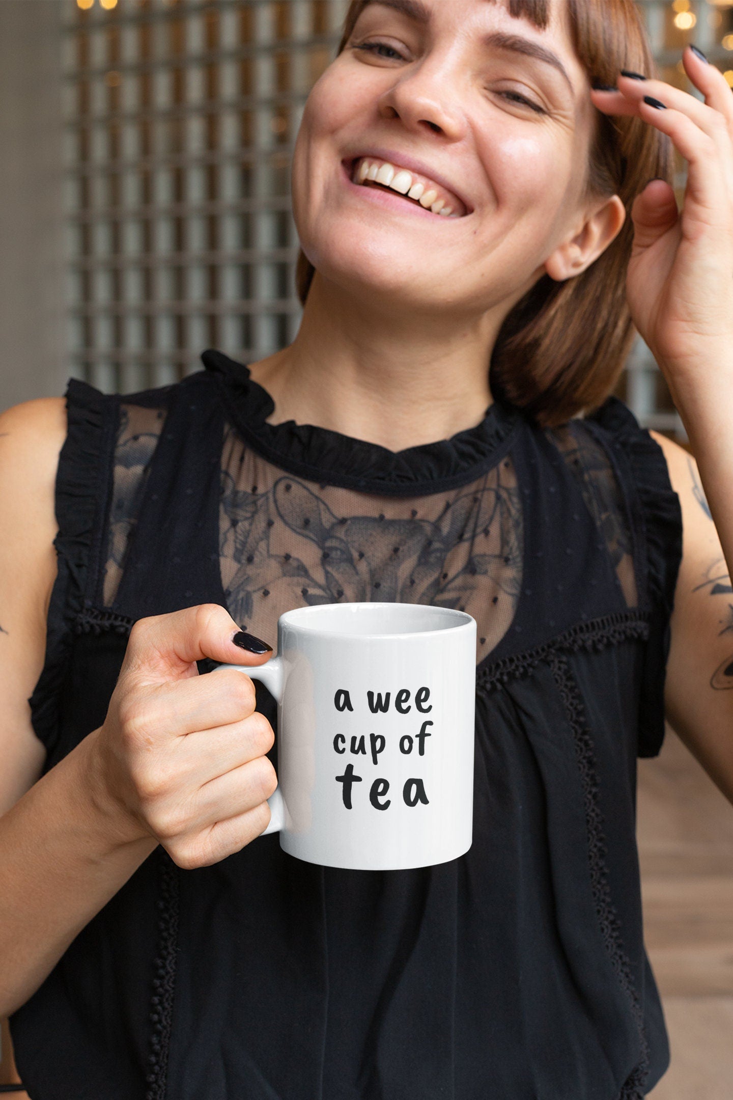 Wee Cup of Tea – Tasse mit irischem Spruch