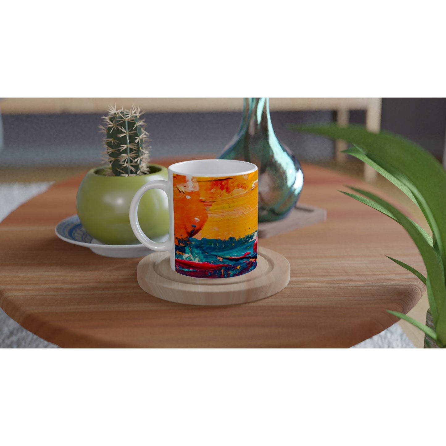 Vibrant Multicolour Abstract Design Mug